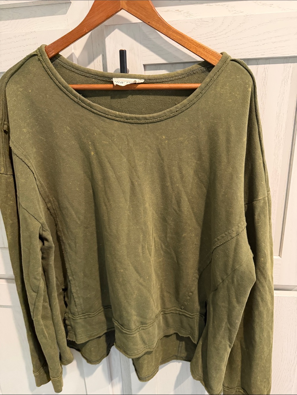 New In Olive Green Women's Pullover Sweatshirt